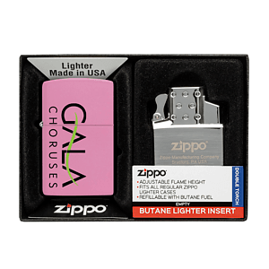 Matte Zippo® Lighter & Double Butane Insert Gift Set