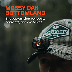 NEBO® MYCRO 450 RECHARGEABLE HEADLAMP MOSSY OAK CAMOUFLAGE