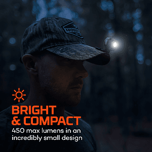NEBO® MYCRO 450 RECHARGEABLE HEADLAMP MOSSY OAK CAMOUFLAGE