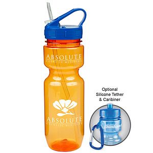 22 Oz Translucent Bike Bottle w/ Sport Sip Lid