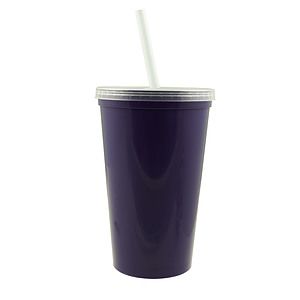 22 Oz. Stadium Cup with Lid and Straw