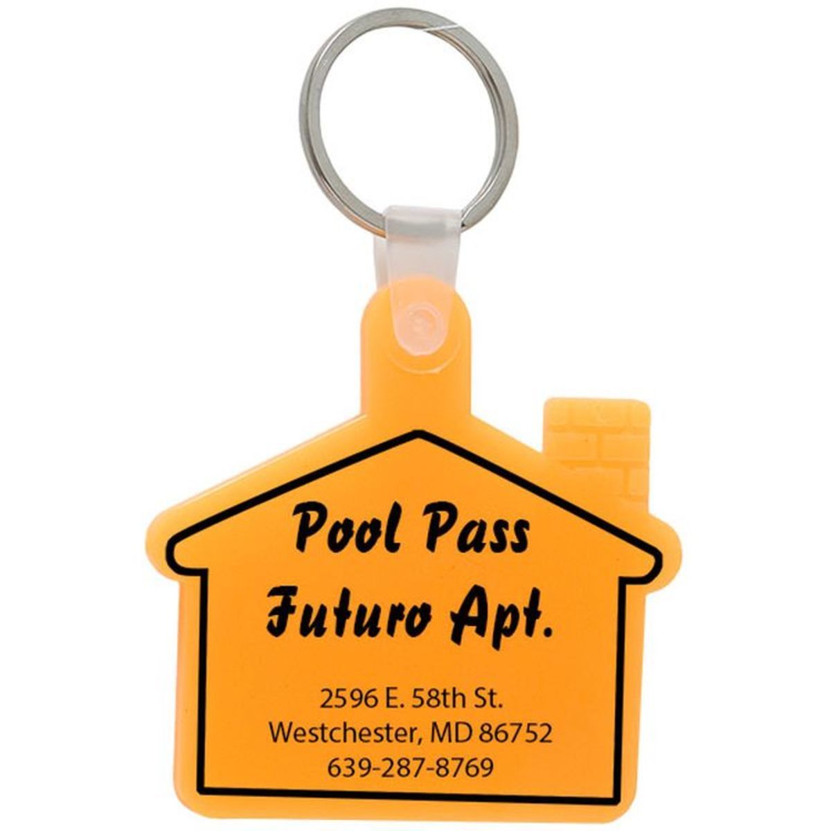 Soft Squeezable Key Tag (House)