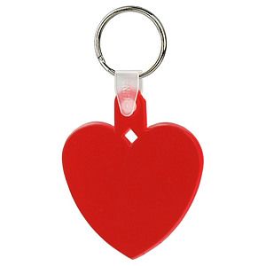 Soft Squeezable Key Tag (Heart)