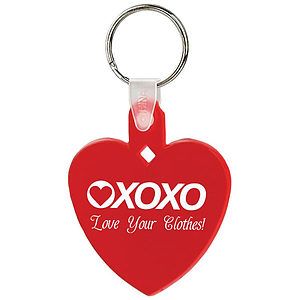 Soft Squeezable Key Tag (Heart)