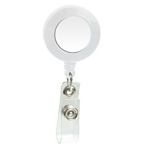 Domed Retractable Badge Holder (Round w/ Slip on Clip)