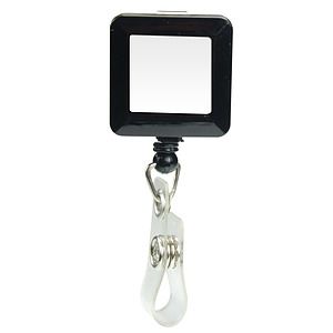 Domed Retractable Badge Holder (Square w/ Alligator Clip)