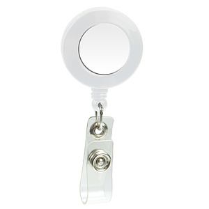 Domed Retractable Badge Holder (Round w/ Alligator Clip)