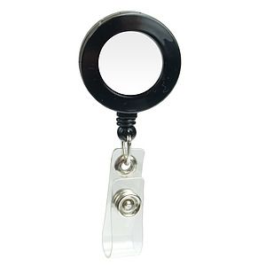 Domed Retractable Badge Holder (Round w/ Alligator Clip)