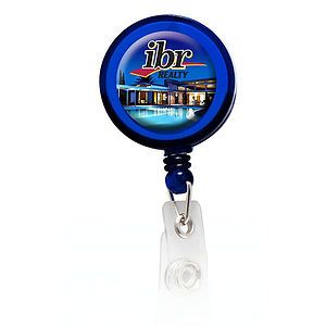 Domed Retractable Badge Holder (Round w/ Alligator Clip)