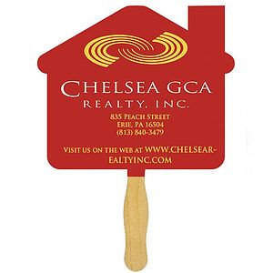 House Glued Hand Fan (1 Side/ 1 imprint color)