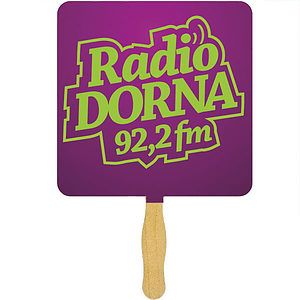 Square Sandwiched Hand Fan (2 Side/ 1 imprint color)