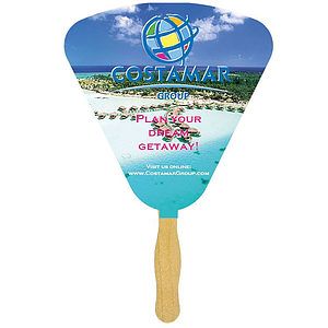 Seashell Sandwiched Hand Fan (2 Side/Four Color Process)