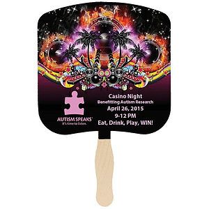 Bread Slice Sandwiched Hand Fan (2 Side/Four Color Process)