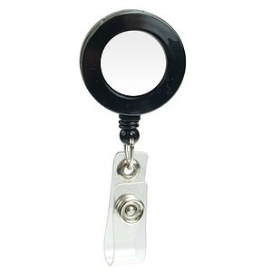 Domed Retractable Badge Holder (Round w/ Slip on Clip)