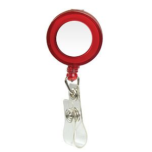 Domed Retractable Badge Holder (Round w/ Slip on Clip)