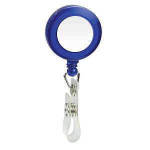 Domed Retractable Badge Holder (Round w/ Slip on Clip)