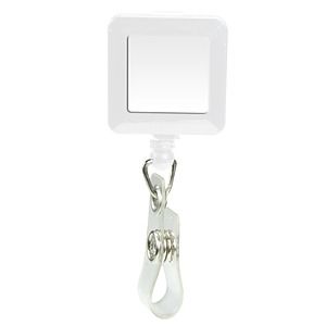 Domed Retractable Badge Holder (Square w/ Alligator Clip)