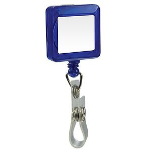 Domed Retractable Badge Holder (Square w/ Alligator Clip)