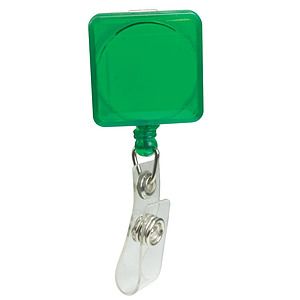 Pad Printed Retractable Badge Holder (Square w/ Alligator Clip)