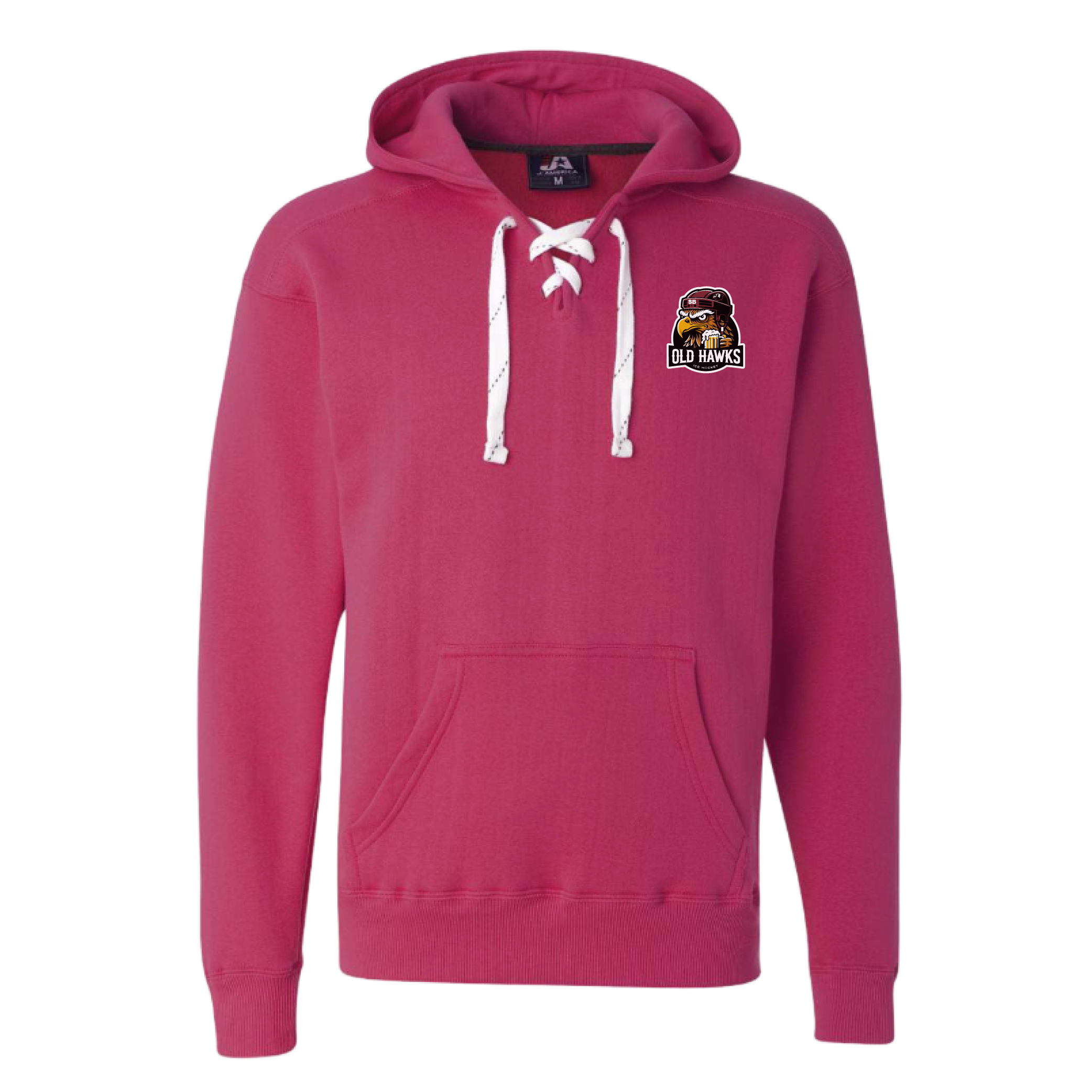 Old Hawks Sport Laced Hoodie (Left Chest)