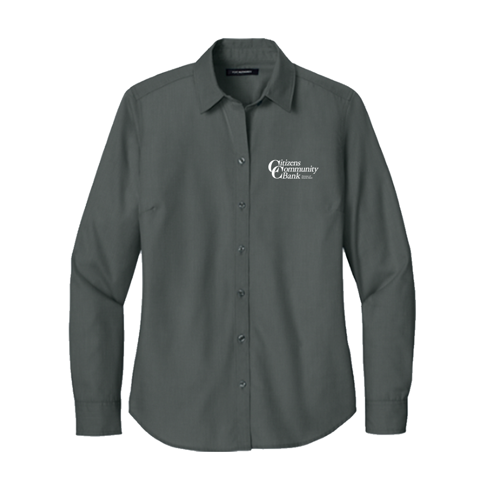Port Authority Womens Long Sleeve Nailhead Easy Care Shirt