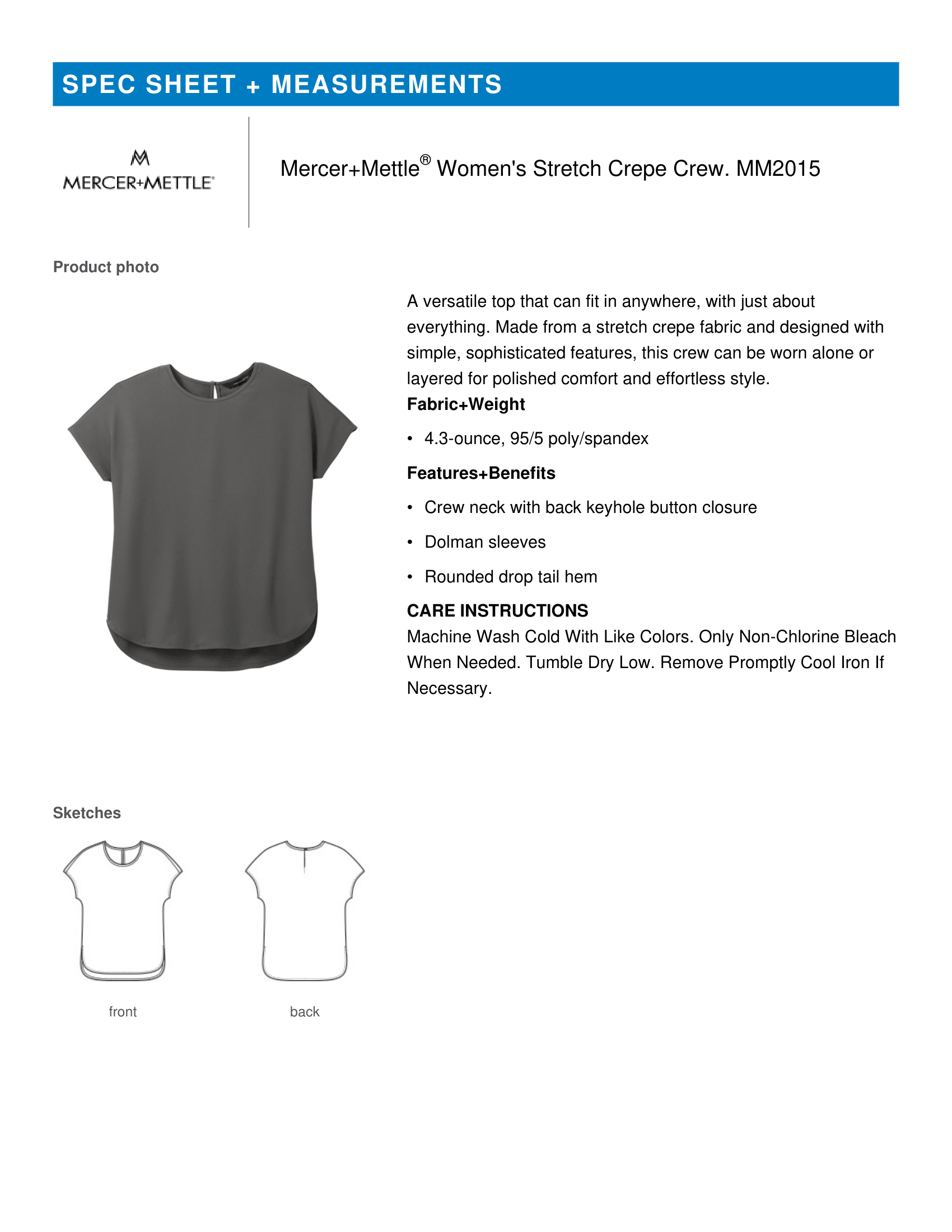 Mercer+Mettle Women's Stretch Crepe Crew