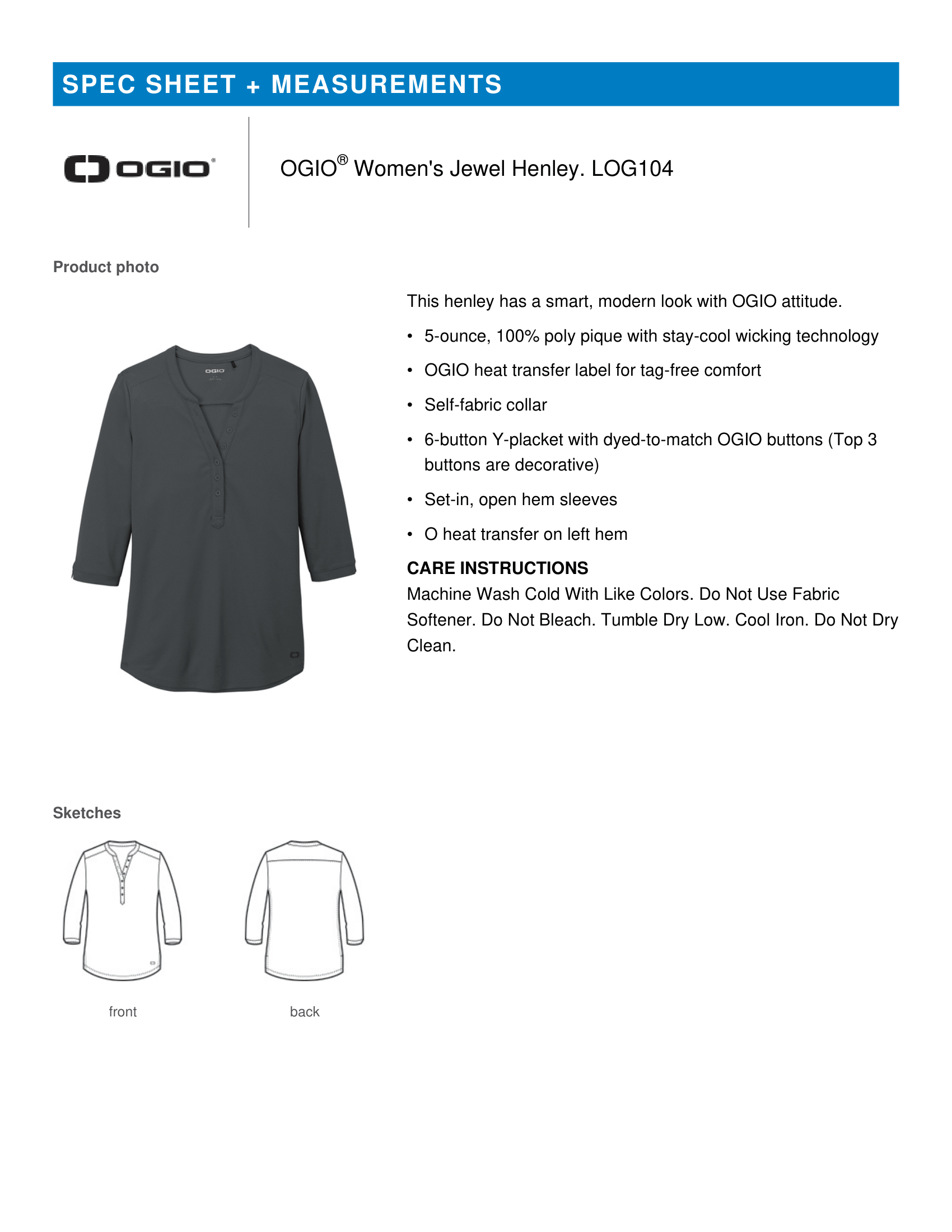 OGIO Women's Jewel Henley