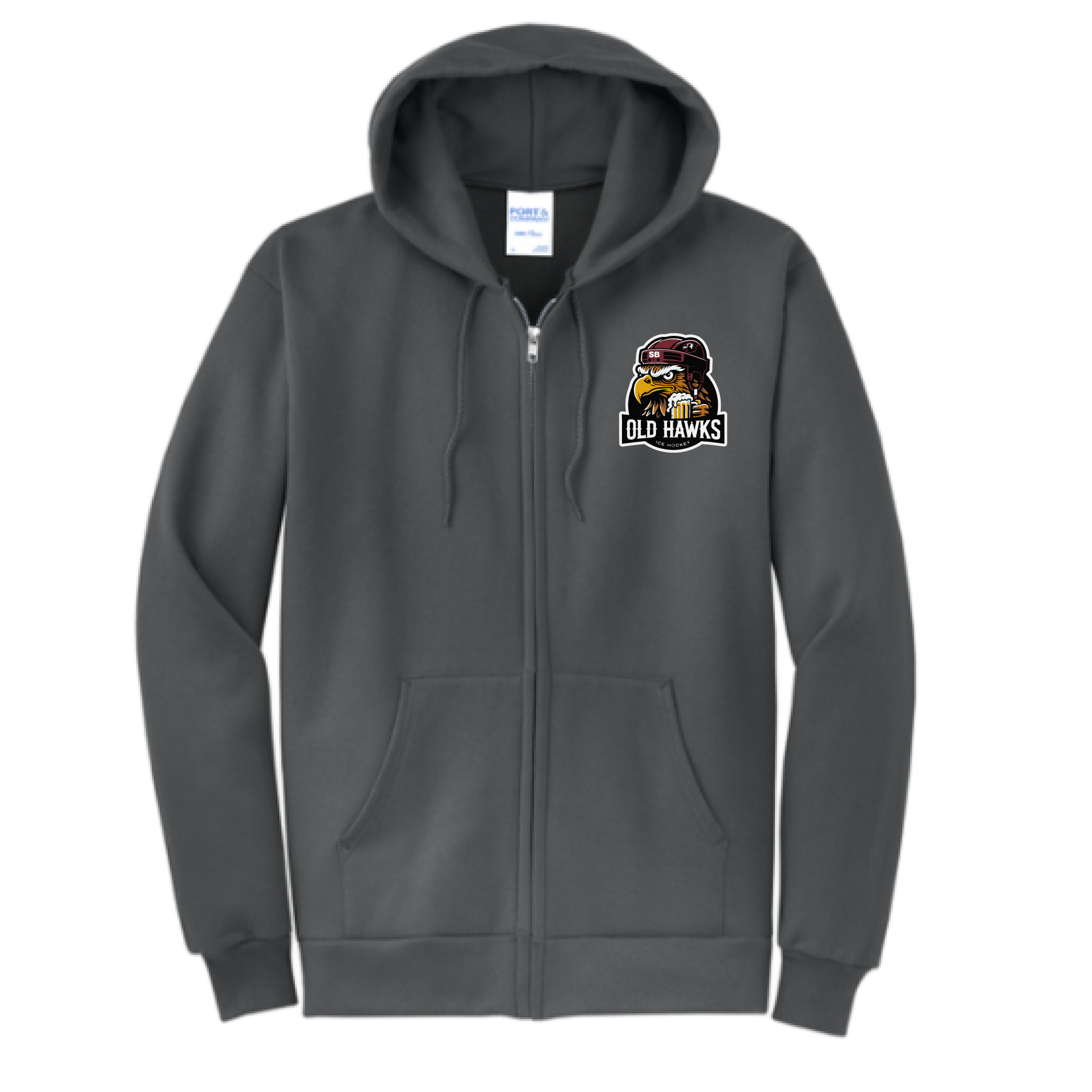 Old Hawks Full-Zip Hoodie (Left Chest)
