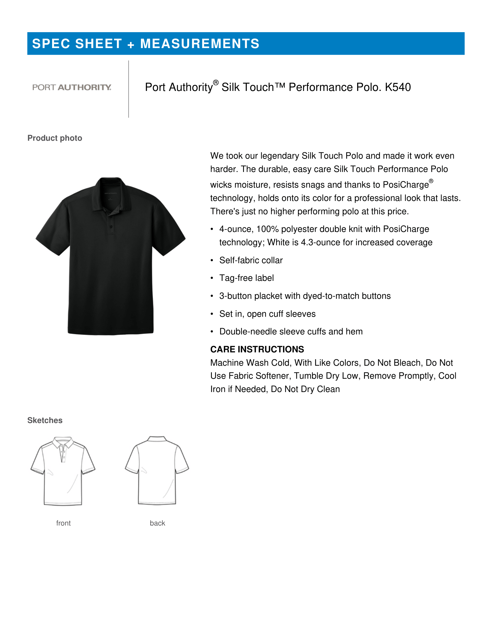 Port Authority® Silk Touch™ Performance Polo