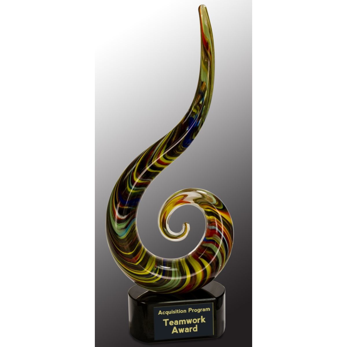15 1/2" Color Swoop Art Glass Award