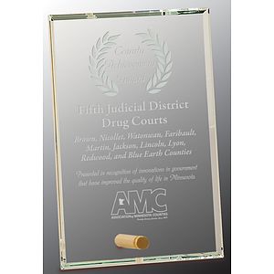 4" x 6" Clear Rectangle CrystalEdge Glass Award
