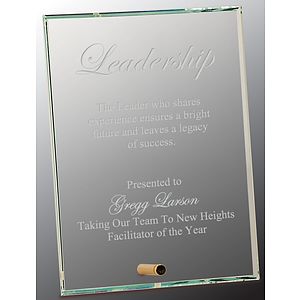 6" x 8" Clear Rectangle CrystalEdge Glass Award