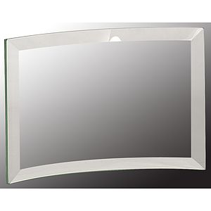 6" x 4" x 1/4" Jade Beveled Glass Crescent Award