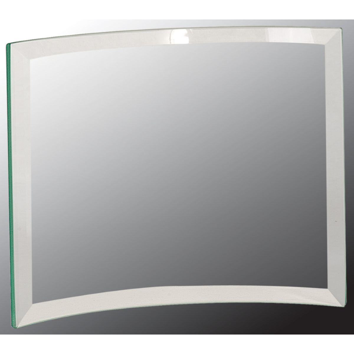 8" x 6" x 1/4" Jade Beveled Glass Crescent Award