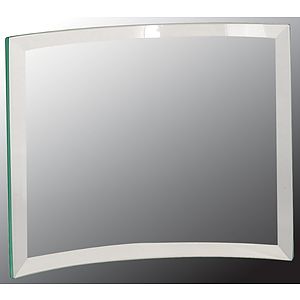 8" x 6" x 1/4" Jade Beveled Glass Crescent Award