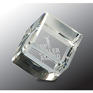 2 1/2" x 2 1/2" Crystal Cube Crystal Award
