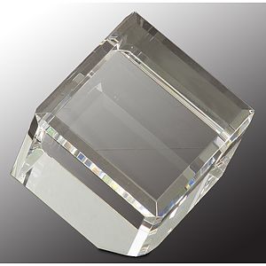 3 1/2" x 3 1/2" Crystal Cube Crystal Award
