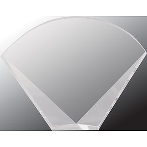 8" x 6" Crystal Facet Fan Award