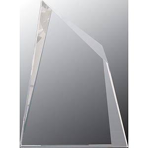 6 1/2" x 8 3/4" Crystal Facet Wedge Award