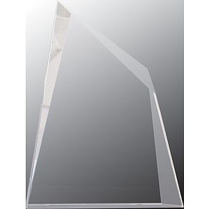 6" x 7 3/4" Crystal Facet Wedge Award