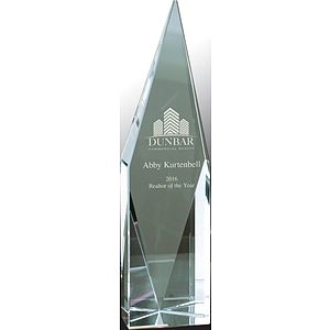 9 3/4" Crystal Diamond Tower Award