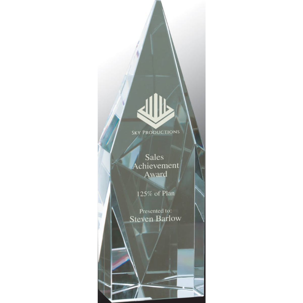 7 3/4" Crystal Diamond Tower Award