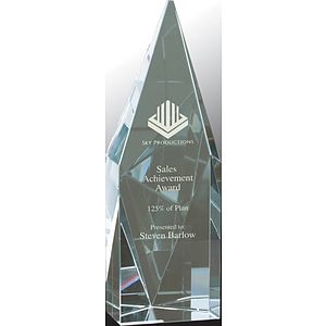 7 3/4" Crystal Diamond Tower Award