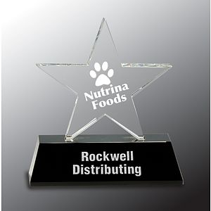 7" Crystal Diamond Top Pillar Award
