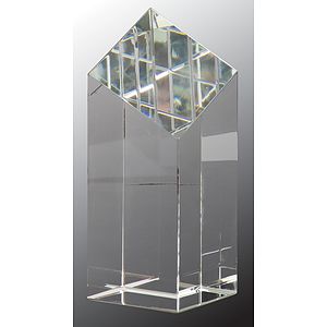 6" Crystal Diamond Top Pillar Award