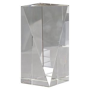 7" Crystal Triangle Front Pillar Award