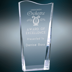 7 3/4" Crystal Facet Wave Award
