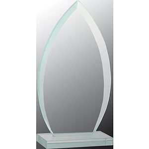 8 3/4" Oval Jade Glass Award