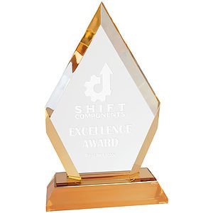 7" Gold Frosted Base Diamond Award