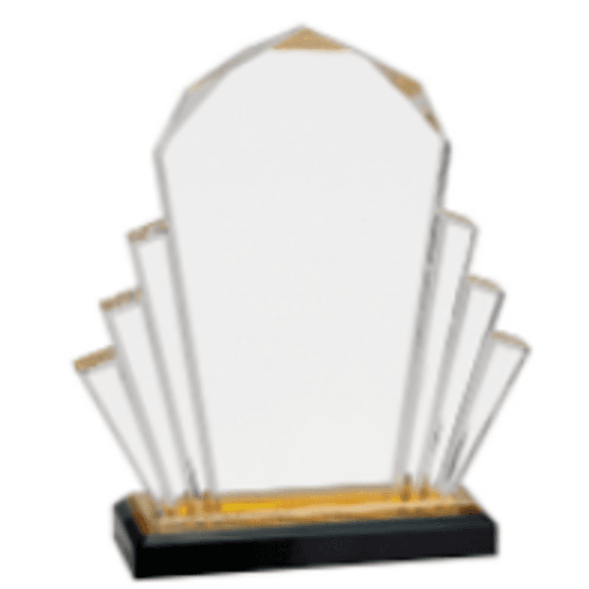 6X9 Gold Faceted Impress Acrylic Award